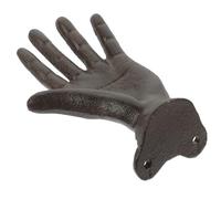 JOINPAYA Cast Iron Wall Hook Hand Shaped Coat Hat Key Hanger Unique Palm Design for Home Bathroom Storage