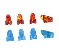JOINPAYA Celluloid Guitar Finger Picks Set Thumb and Index Picks for Acoustic and Bass 2 Sets Light Blue Tortoiseshell Colors for Fingerstyle Playing
