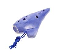 JOINPAYA Ceramic Alto C Ocarina Flute with Protective Case and Music Book Beginner Wind Instrument for Practice Educational Musical Pottery Ocarina for Group Performances