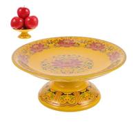 JOINPAYA Ceramic Classic Creative Design with Thick Polished Surface Tribute Fruit Plate and Anti-Skid Bottom Suitable for Rituals and Buddha Hall Serving