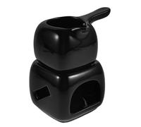 JOINPAYA Ceramic Essential Oil Heater Black Aroma Diffuser Wax Melt Warmer with Tealight Holder for Home Spa and Aromatherapy Use