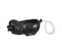 JOINPAYA Ceramic Waterfall Spitter Fountain with Playful Dog Statue Ecological Filtration Tabletop Decor for Aquarium Garden Indoor Outdoor Plant Planter Enhances Aquatic Activity and Water