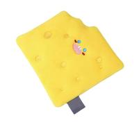 JOINPAYA Cheese Shape Dog Snuffle Pad Plush Pet Snuffle Mat 12x11cm Squeaky Foraging Slow Feeding Interactive Sniffing Mat for Dogs