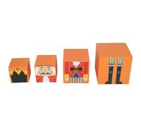 JOINPAYA Christmas Nutcracker Boxes Stackable Holiday Paper Gift Boxes with Multifunctional Design and Spacesaving Solution for Present Wrapping and Holiday Parties