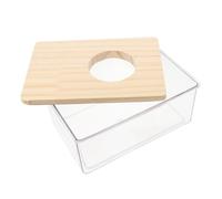 JOINPAYA Clear Hamster Sand Bath Container for Cage Accessories Spacious Transparent Bathtub for Small Pets Efficient Sand Usage Comfortable Self-cleaning Design for Hamsters and Gerbils