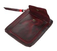 JOINPAYA Coin Bag Small Money Pouch Retro Coin Bag Convenient Multi-Functional Design for Men Zipper Design Coffee Genuine Leather Work