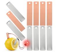 JOINPAYA Copper and Zinc 72 Pcs Science Experiment Accessories for Fruit Battery Electric Learning Electroplating Plating Strips Classroom Diy Chemistry Projects 4.00 X 0.90 X 0.20 Cm