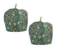 JOINPAYA Cotton Insulated Tea Cozy 2 Pack Vintage Printed Teapot Covers for Kitchen Dustproof and Warming Use