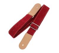 JOINPAYA Country Style Ukulele Strap Cotton Linen Ends Comfortable Fit for Ukulele Players Jujube Red