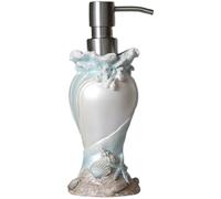 JOINPAYA Creative Ocean Shell Soap Dispenser with Pump, Portable Bathroom Lotion Bottle, Manual Travel Liquid Dispenser for Home and Travel Use, Sea Style Decorative Refillable Pump Bottle