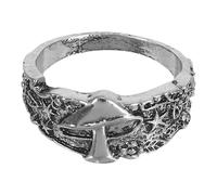 JOINPAYA Creative Personality Ring Retro Style Alloy Decorative Finger Ring for Men Versatile Accessory Suitable for Daily Wear with Unique Mushroom Star Leaf Design