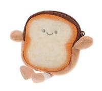 JOINPAYA Cute Cartoon Toast Shape Small Coin Pouch Mini Zipper Wallet with Hanging Chain, ’ Mini Cable Storage Case and Zipper Coin Purse for Travel and Daily Use