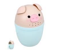 JOINPAYA Cute Pig Shaped Bath Rinser Cup for Thickened Green Shower Water Ladle with Easy-Grip Handle Safe Fine Water Outlet Rinse Cup for Shampoo and Bath Washing