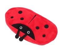 JOINPAYA Cute Plush Animal Pencil Pouch Red Ladybug Small Zipper Pen Case Kawaii Stationery Bag for School Supplies