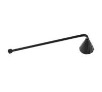 JOINPAYA Diamond-top Candle Snuffer with Short Black Handle, 7-inch Metal Flame Extinguisher for Safe Wick Snuffing, Candle Accessory for Home, Restaurant, Wedding, and Festival Use