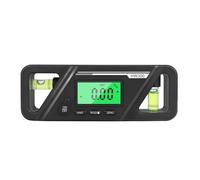 JOINPAYA Digital Angle Finder Protractor with Portable Size and Digital Display, Plastic Inclinometer Gauge for Hanging Pictures the Wall and Bevel Angle of Miter, Black Colour, 4x90°