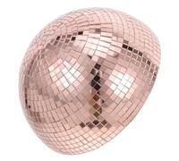 JOINPAYA Disco Mirror Globe 15cm Rose Gold Polished Semi Reflective Garden Gazing Ball Outdoor Decorative Sphere for Lawn Party Lighting and Festive Garden Ornament
