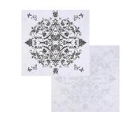 JOINPAYA Disposable in Black Colour Flower Printed Napkins 2pcs Made of Wood Pulp Chic Design for Wedding Napkin Decoration and Everyday Use at Family Reunions