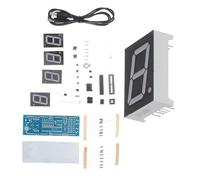 JOINPAYA DIY Components Clock with LED Red Kit Scm Case Digital Plastic Single Chip Microcomputer Electronic Easy to Use for Educational Engineering Projects