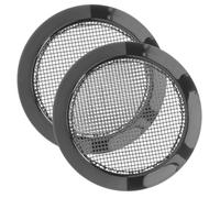 JOINPAYA Dobro Guitar Soundhole Covers 2pcs Metal Resonator Guitar Screen Black Sound Hole Inserts Parts