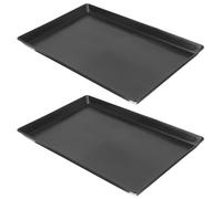 JOINPAYA Dog Crate Tray Replacement with Chew-proof Design Abs 2pcs Black and Fast Removal of Pet Waste Sturdy Floor Liners for Kennel Suitable for Bird Cage and Pet Cage Use