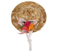 JOINPAYA Dog Sombrero Hat Headband for Dogs Cats and Small Pets Adorable Straw Hat for Halloween Cosplay Farm Role Play and Beach Outings for Bearded Dragons and Bunnies