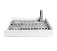 JOINPAYA Dog Urine Tray Small Plastic Puppy Litter Box 383x309x65mm Indoor Pet Training Accessory for Corgis and Small Dogs