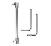 JOINPAYA Drum Cowbell Mount Holder Dual Percussion Bracket Metal Clamp for Cowbell Jam Blocks Accessories