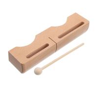 JOINPAYA Dual Bass Tone Beech Wood Rhythm Block Instrument with Mallets Traditional Opera Percussion for Music Education and Diverse Performances Hardwood Musical Block for Adults and