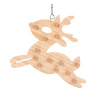 JOINPAYA Durable Hanging Parrot Chewing for Cage Birds Funny Soft Cork Deer Design Safe Bite Resistant Accessory for Cockatiels Parakeets Budgies and Pet Birds