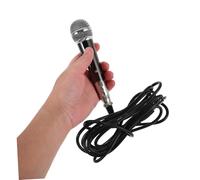 JOINPAYA Dynamic Vocal Microphone Wired Handheld Metal Karaoke Mic for Singing Outdoor Speaker Compatible with Phone Amplifier Black Silver