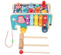 JOINPAYA Early Music Education Wood Knock for Elephant Cartoon Piano Cognitive Plaything for Fine Motor Skills and Hand-eye Coordination Development Bright Colors and Pleasant Sounds for