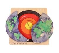 JOINPAYA Earth Layer Structure Wooden Puzzle 3D Educational Toy for Kids - Enhance Geometry Skills and for Boys and Girls