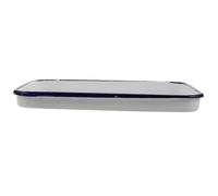 JOINPAYA Easy-Clean Enamel Baking Sheet 27.5cm Rectangular - Multifunctional Nonstick Pan for Oven Roasting, Baking Cakes and Bread, Vintage Aesthetic