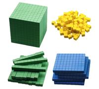 JOINPAYA Educational Eva Math Manipulatives Set, Foam Counting Cubes with Place Value Blocks for Addition, Subtraction, Multiplication, Division, Mixed Colors, Early Childhood Learning