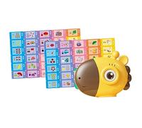JOINPAYA Educational Giraffe Reading Machine with English Learning Cards Speech and Cognitive Sensory for Interactive Language Development Tool for Self Directed Fun