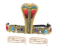 JOINPAYA Egyptian Costume Accessories Snake Headband Armlet Bracelets Reusable Cosplay Supplies for Festival Parties and Carnivals