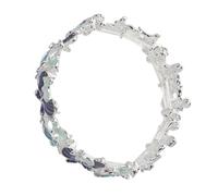 JOINPAYA Elastic Gradient Butterfly Friendship Bracelet for Women, Silver and Blue Geometric Enamel Stretch Bangle, Lightweight Jewelry for Casual and Event Wear