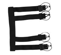 JOINPAYA Elastic Ice Hockey Garter Straps with User-friendly Clips Sports Garters for Goalies Knee Protection Hold Up Socks Black