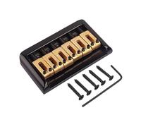 JOINPAYA Electric Guitar Bridge Set String Fixed Bridge Adjustable Height Top-loading Design Construction for Easy Installation Replacement Parts for Electric Guitars Black