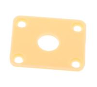 JOINPAYA Electric Guitar Input Jack Plate Replacement Part Yellow Abs Rectangular Guitar Jack Shield with Protective Barrier and Easy Installation