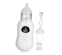 JOINPAYA Electric Nasal Aspirator with Multiple Suction Levels Quiet and Rechargeable Nose Sucker for Boy Girl and Easy to Clean White Booger Cleaner for Home and Travel