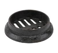 JOINPAYA Embedded Floor Drain Drain Accessory Cast Iron for Garden Drainage Rust-proof round Captures Hair, Sturdy Black Drainage Tool and Kitchen for Household Use