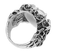 JOINPAYA Evil Eye Titanium Steel Ring for Men, Blue Alloy Halloween Statement Finger Ring Size 8, Gothic Decorative Jewelry Suitable for Party and Daily Wear