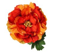 JOINPAYA Exaggerated Large Red Peony Fabric Flower Hair Clip, Big Flower Barrette for Wedding, Beach Party, Photography, Women’s Floral Hair Accessory