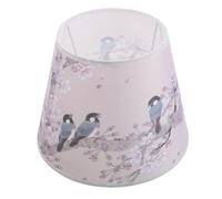 JOINPAYA Fabric Linen Lampshade 22cm Bird Print Retro Lamp Harp Shade for Table Desk Wall Lamps Rustic Cloth Bell Light Cover Replacement
