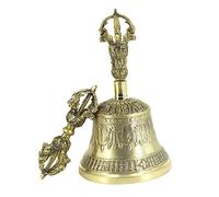 JOINPAYA Five-strand Vajra Bell Nepal Bell Dorje Brass Craft Buddhist Meditation Tool Smooth Sound Gong