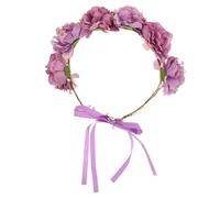 JOINPAYA Flower with Adjustable Size Bohemian for Women Headband Purple Comfortable Fabric Material for Photoshoots and Travel Accessories