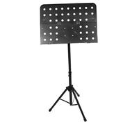 JOINPAYA Foldable Music Stand Portable Sheet Music Holder Adjustable Height Black Musical Note Design for Piano Guitar Band Ensemble Practice Performance