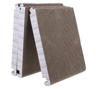 JOINPAYA Foldable Triangular Cat Scratcher Six Usable Sides Cardboard Scratching Board for Indoor Cats Durable Protector for Furniture Doorways Promotes Health Activity